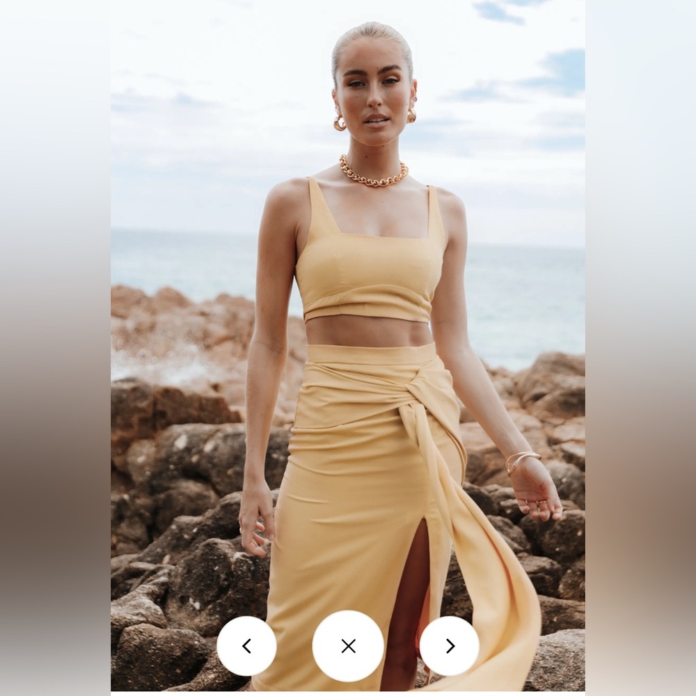 REVOLVE Yellow Skirt Set